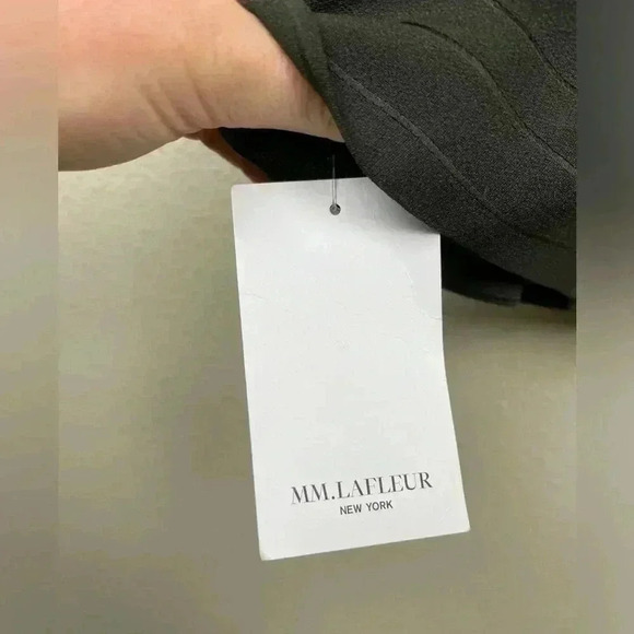 MM LAFLEUR Women's 2 Small NWT Green Striped Shift Dress Office Professional - Picture 8 of 13